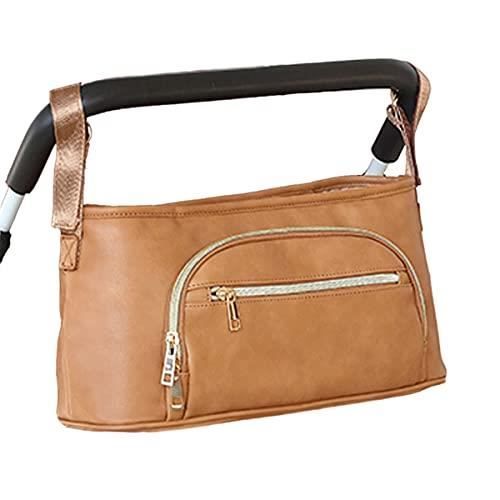 Marron Sac langer portable en cuir PU pour b b Sac langer