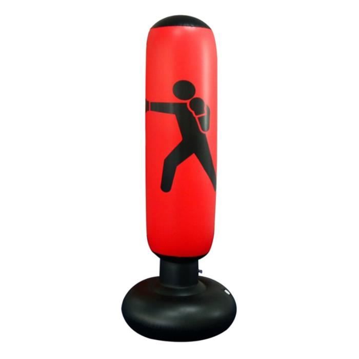 160cm Sac de Frappe Autonome de Boxe Culbuteur d'entraînement Gonflable avec Pompe à Air au Pied