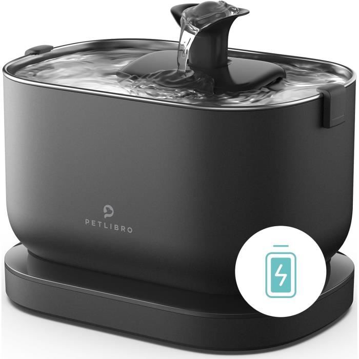 Meilleurs prix pour Fontaine a Eau Chat sans Fil avec Capteur de Mouvement, 2,5L Dockstream Fontaine à Eau pour Chat à Pile 5000mAh