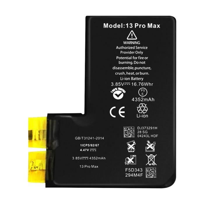 Batterie De Remplacement Pour IPhone 13 Pro Max - Modèle Générique Neuf - Couleur Noire