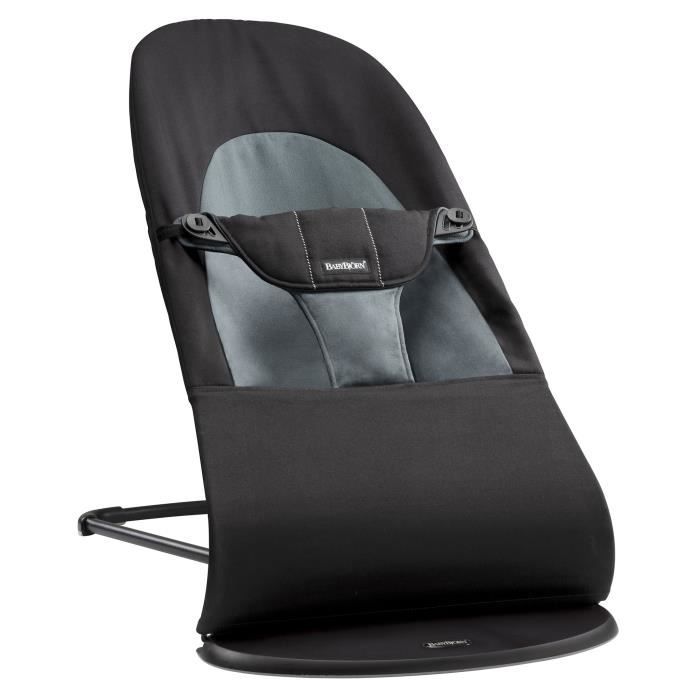 Photo de babybjorn-transat-balance-soft-noir-gris-fonce-coton