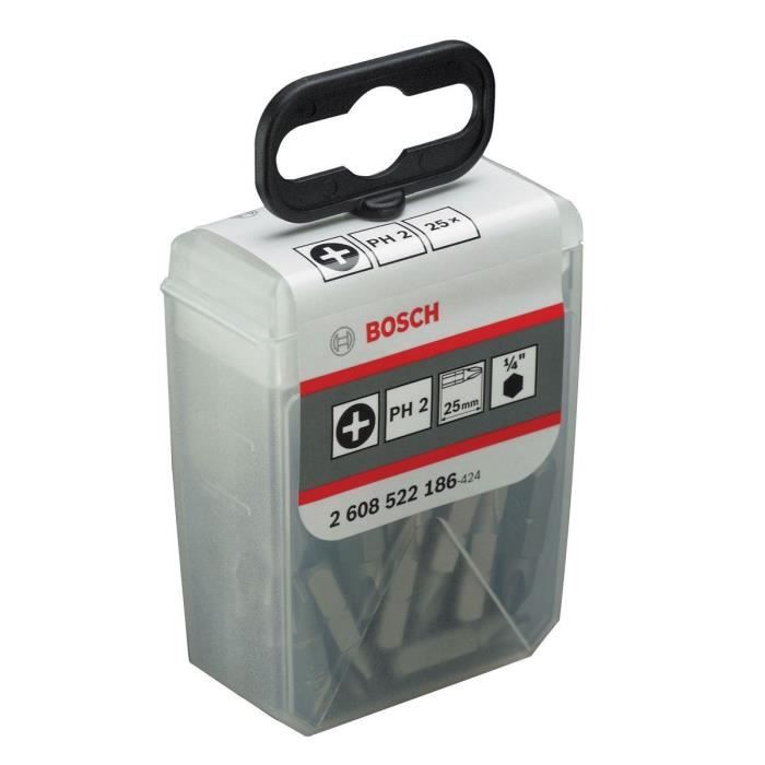 BOSCH 2607001564 Embout de tournevis Extra dur PZ3, 25 mm (25 pc) | Klium BOSCH 2607001564 Embout de tournevis Extra dur PZ3, 25 mm (25 pc) | Klium