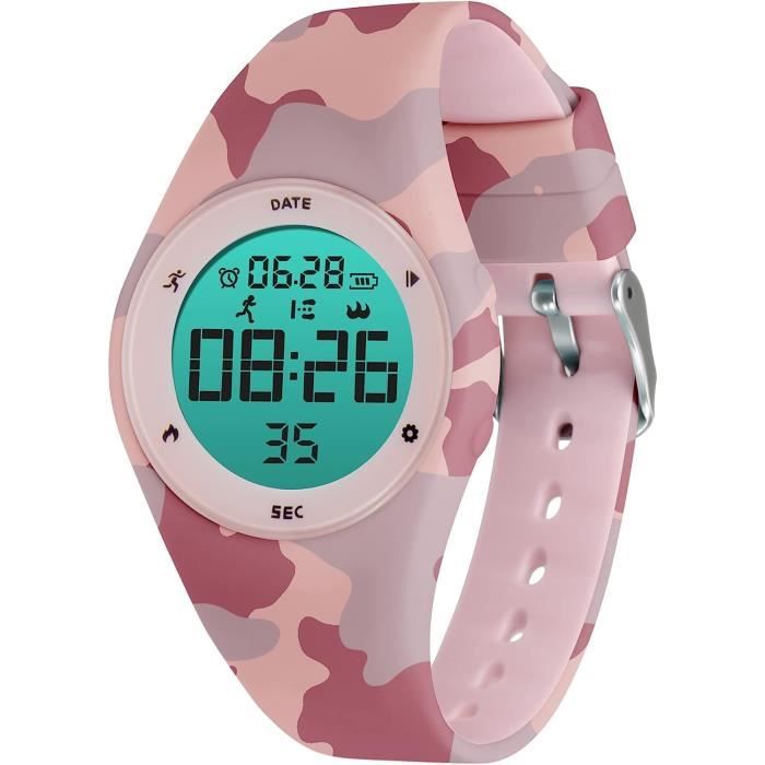 Montre Chronomètre Sport Garçon - Affichage LCD, Alarme, Date - Gris - 1
