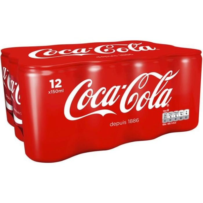 Coca-Cola boisson rafraîchissante, mini canette de 15 cl, paquet de 24  pièces