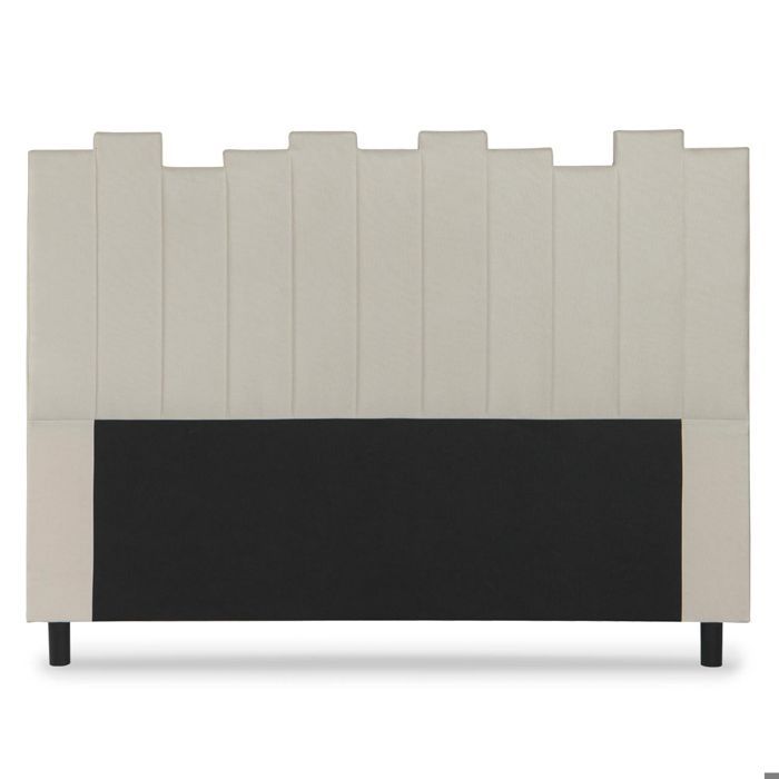 MENZZO Tête de lit Lucky 160 cm Tissu Beige - Tissu L160 x P8 x H120 cm