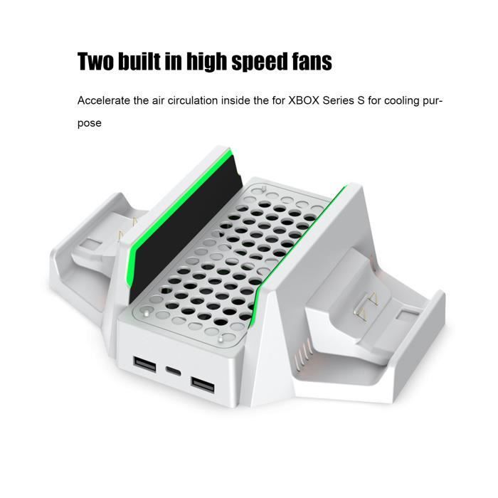 Ventilateur de refroidissement anti-poussière pour console Xbox Series X/S, avec lumières froides RVB 4 vitesses, ventilateur de refroidissement