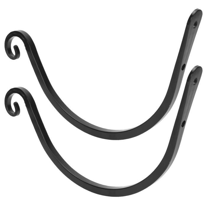 Support De Panier Suspendu Noir – Acier Plastifié 30 Cm, 4 Vis Incluses