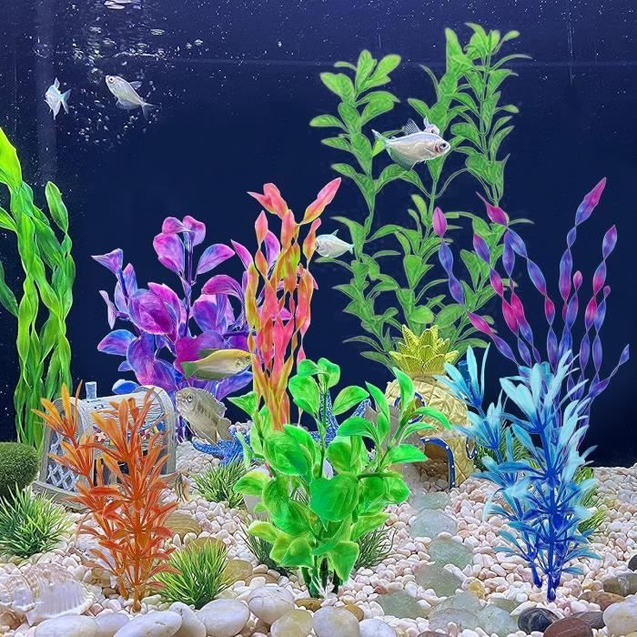12 Pcs Poissons d'aquarium artificiels Poisson en plastique