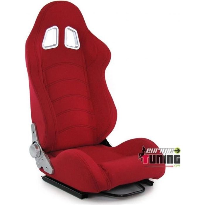 Siège Baquet Sport Universel Europetuning - Tissu Bleu, Maintien Latéral, Avec Glissières De Fixation - 7