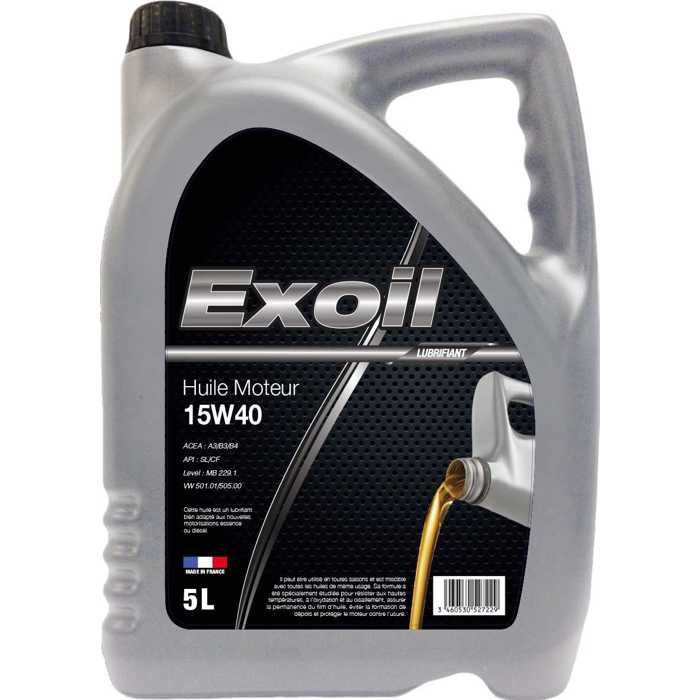 Huile moteur 15W40 5L - Exoil