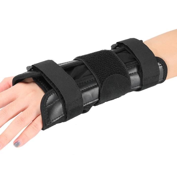 2 Poignets De Compression Noirs - Soutien Tunnel Carpien, Gym - Nylon/Polyester