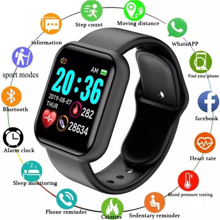 L18 Montre Connectée fréquence cardiaque moniteur de pression