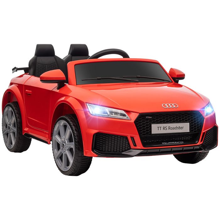 Voiture électrique - HOMCOM - enfant audi tt rs 12 V 30 W vitesse 3 km/h télécommande LED - PP - rouge