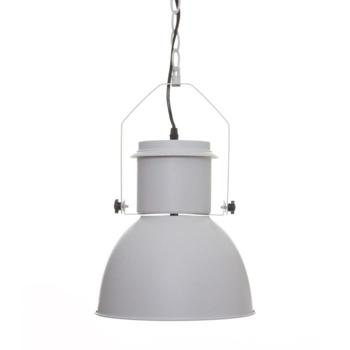 Suspension métal blanc style lanterne Atmosphera