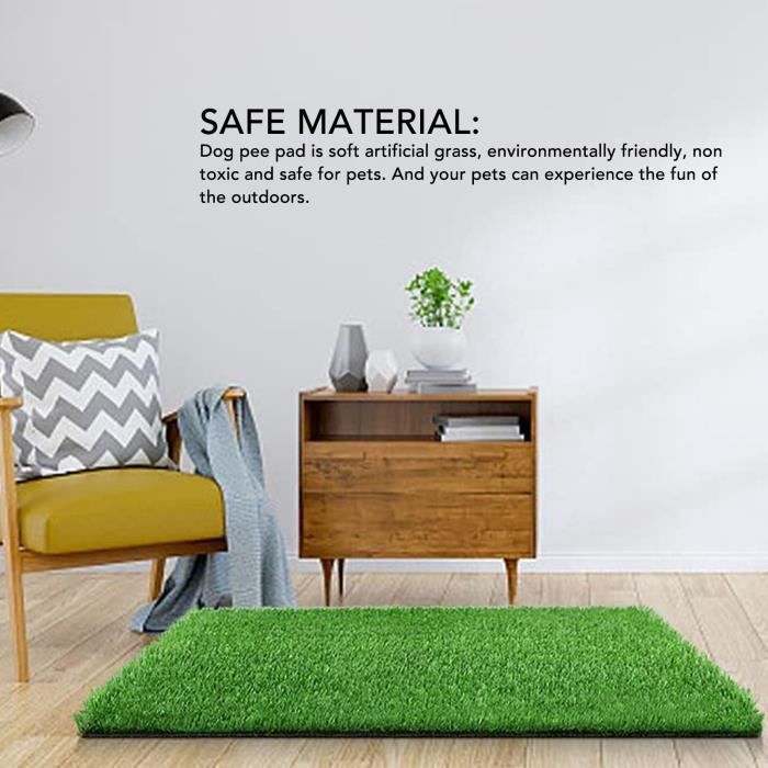 Comparer les prix de Tapis de pipi pour chien en gazon artificiel Chien Pee Pad Herbe Artificielle Respirant Doux Lavable Réutilisable Pet SC022