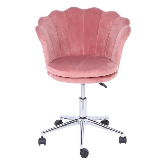 KIMISS Chaise de coiffeuse rotative relevable en velours rose en forme de  fleur pour le bureau à domicile-MAD - Cdiscount Maison