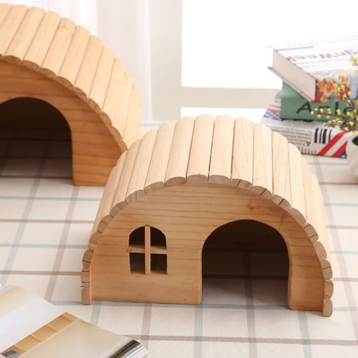 Tunnel Et Cachette En Bois Pour Hamster - Avec échelle D'escalade, Jeu D'exploration Pour Petits Animaux - 11