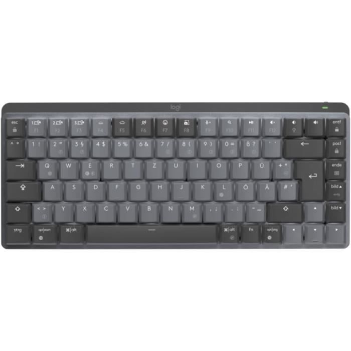 Clavier – LOGITECH – MX Mechanical Mini – Sans Fil – Rétroéclairé – QWERTZ Gris