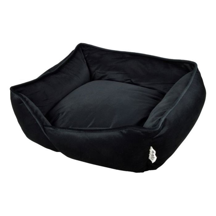 Meilleurs prix pour Panier rectangle animaux Velours côtelé gamme "Crafty" Love Story - Noir - L 65 x l 60 x H 21 cm
