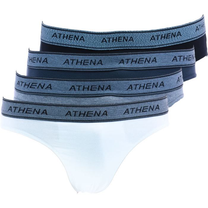 Athena Lot de 3 slips femme Ecopack Trio Essentiels pas cher 