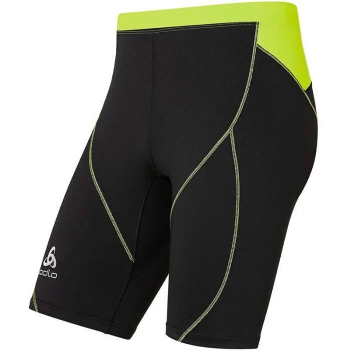 Maillot De Cyclisme Homme Odlo – Jaune Et Noir, Respirant Et Régulateur D’humidité – Neuf Avec étiquettes, Taille M Ou XL