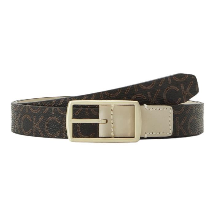 Ceinture Noir/Beige Femme Calvin Klein Jeans Réversible