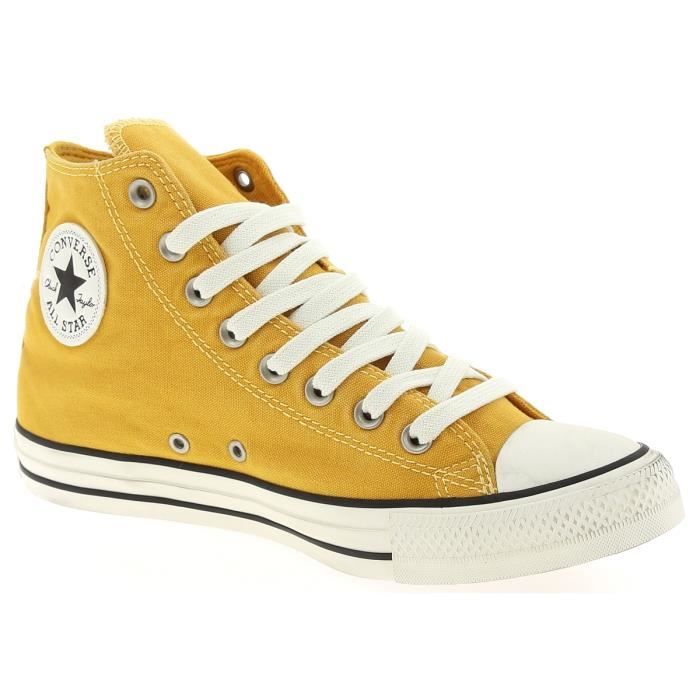 converse jaune montante