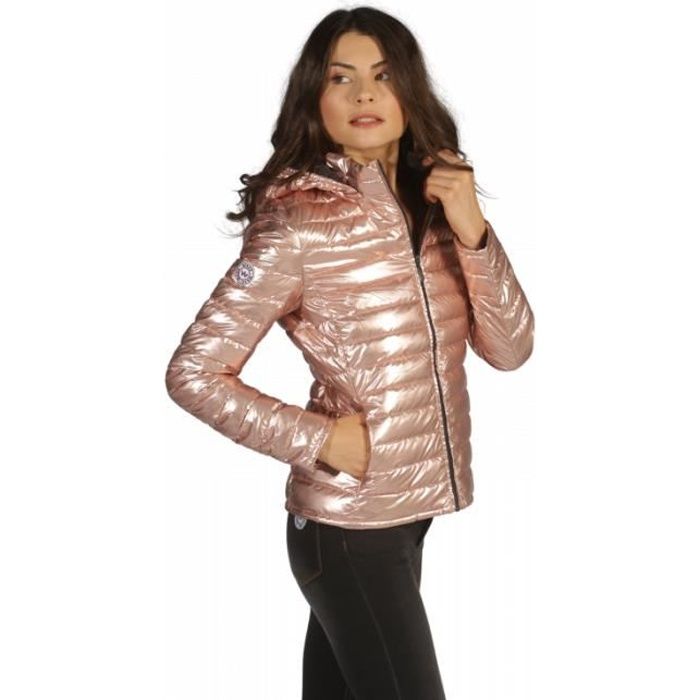 Doudoune rose sale brillante