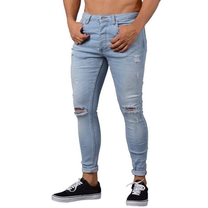 Jeans Fille Extensible Déchiré Ou Uni - Taille 5 à 13 Ans, Skinny, Motif Fleur Brodé