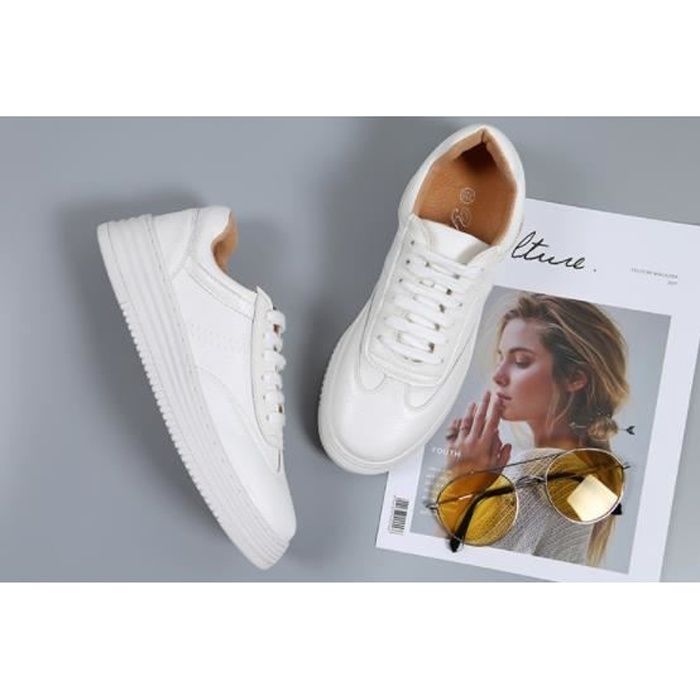 Baskets blanches sales femme cuir