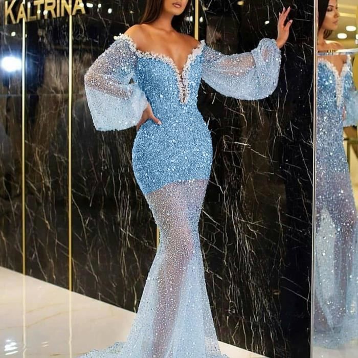 Robe Pull Femme Hiver - Col V Enveloppant, Taille Haute, En Velours Extensible, élégante Et Chaude - 1