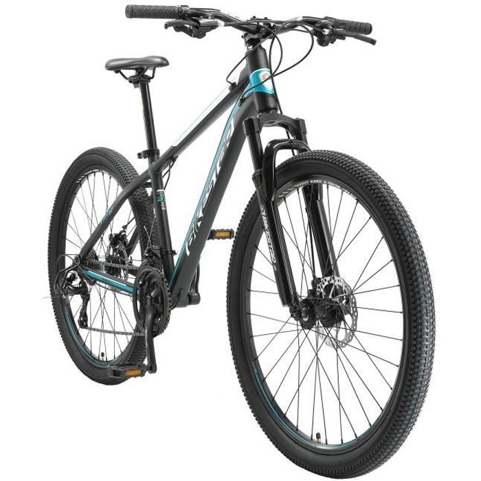 VTT BIKESTAR 27,5 Pouces 21 vitesses Shimano avec frein à disque Hardtail Noir