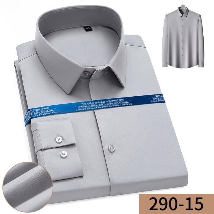 Chemise De Travail Homme Anti-rides – Manches Longues Extensibles – Tissu Respirant à Séchage Rapide – Style Décontracté Professionnel