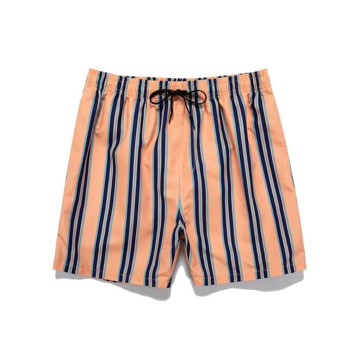 Short à rayure hot sale homme