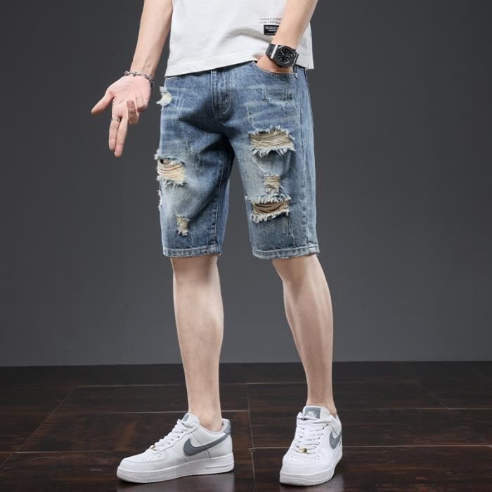 Bermudas jeans sales homme