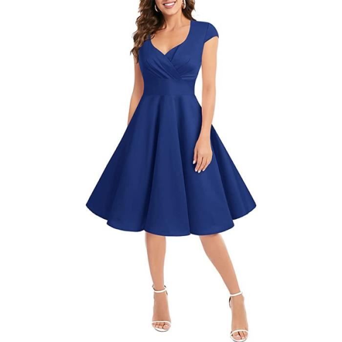 Robe bleu roi femme outlet