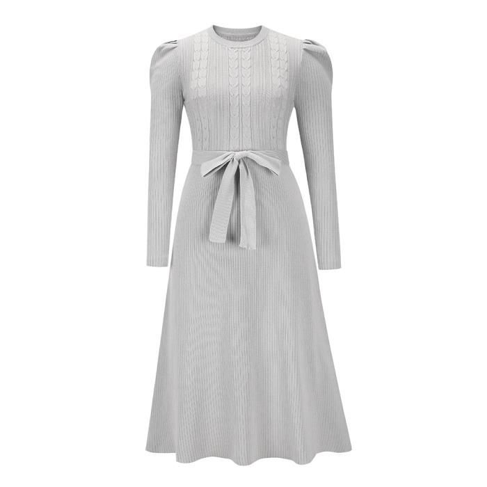Robe Pull Fashion Union Gris - Manches Longues Tricot Dos Ouvert - Taille 10 - Occasion Très Bon état