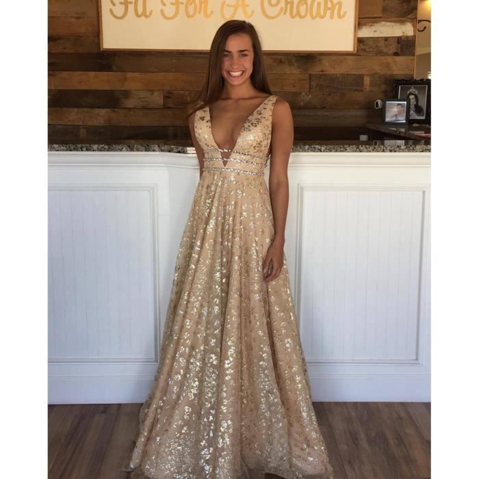 Robe Femme Chic Col en V Elegant Mode Sexy Boh?�me Jaune Jaune - Cdiscount Pr??t-?�-Porter