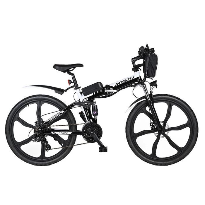 Vélo électrique Tout suspendu - 250W 10.4ah - Shimano 21 vitesses - Autonomie maximale 60KM - Nior