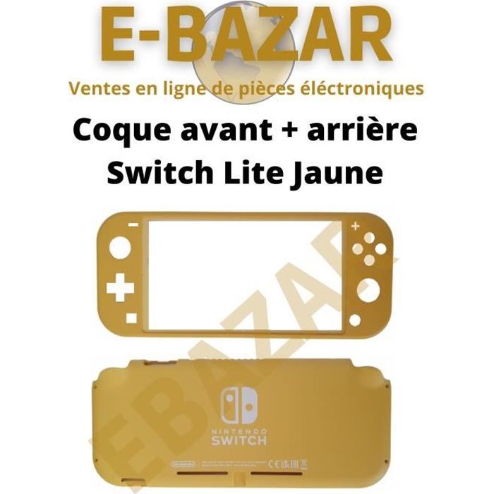 Coque intégrale Switch Lite Jaune avant et arrière Nintendo Switch Lite - EBAZAR