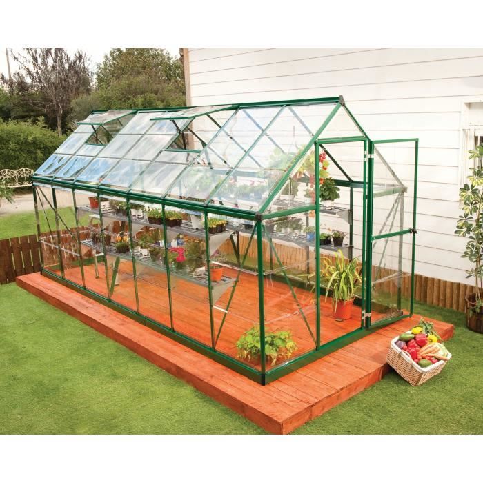 Serre De Jardin En Polycarbonate Harmony 7 95 M Couleur Vert Ancrage Au Sol Non Achat Vente Serre De Jardinage Serre De Jardin Verte 7 9 M Cdiscount