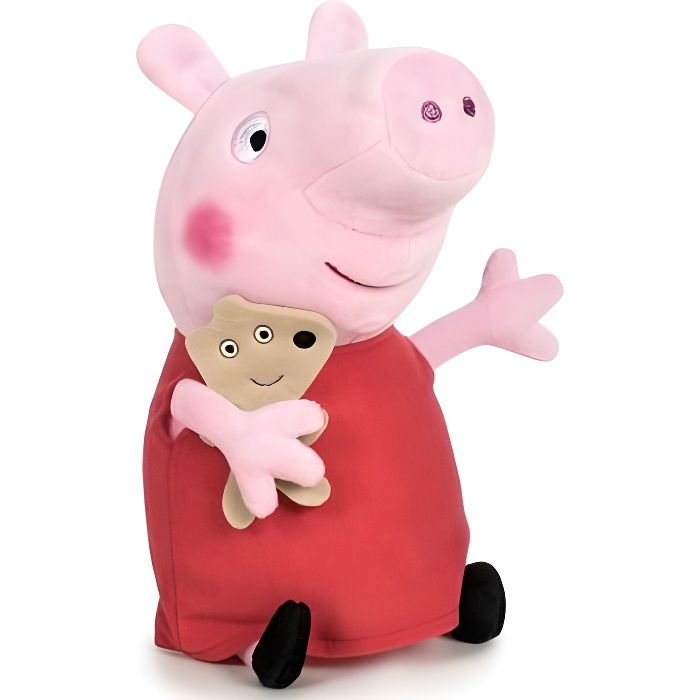 Peluche Peppa Pig Avec Son doudou 31 Cm - Peluche Licence Peppa Le