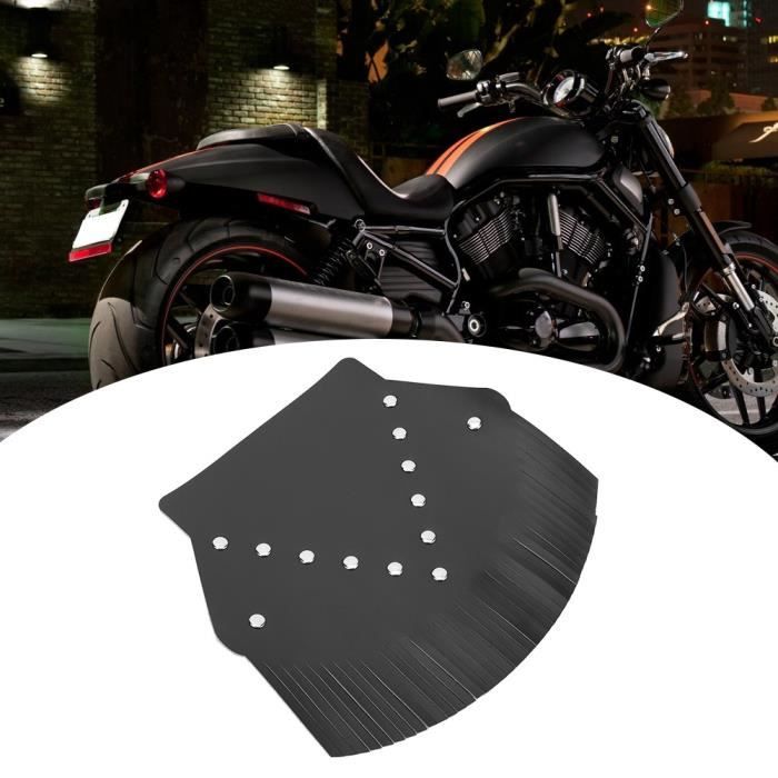 XIOSOIAHOU Garde-Boue Arrière Moto 6.1" Acier Inox – Compatible Harley Bobber Chopper – Protection Noire Robuste