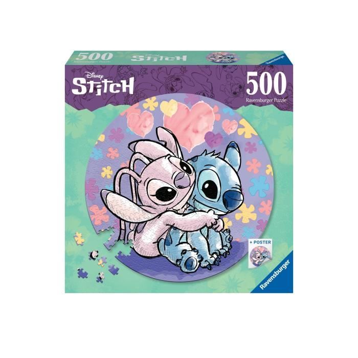 Puzzle 500 pièces rond : Stitch Ravensburger France - vue 2