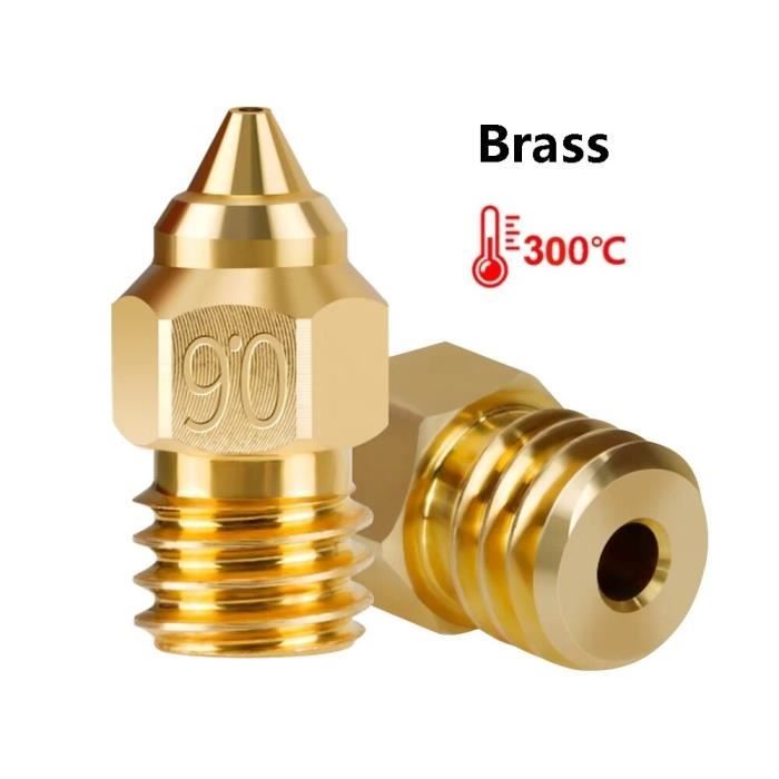 Ugello ugello MK10 come SET 0,2 mm - 1,0 mm, ottone, Tronxy CR6 CR10