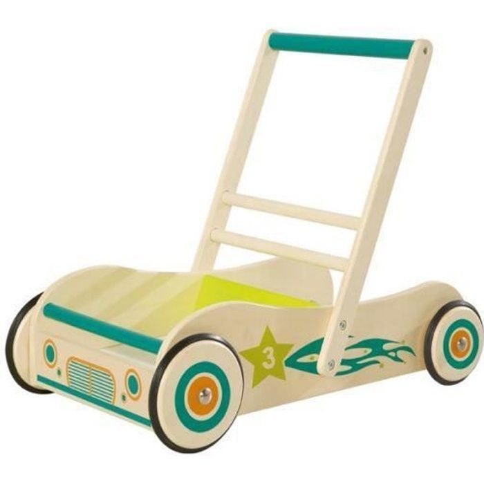 Roba Trotteur Bebe Rennfahrer En Bois Avec Frein Hauteur Poignee 45 Cm Cdiscount Jeux Jouets