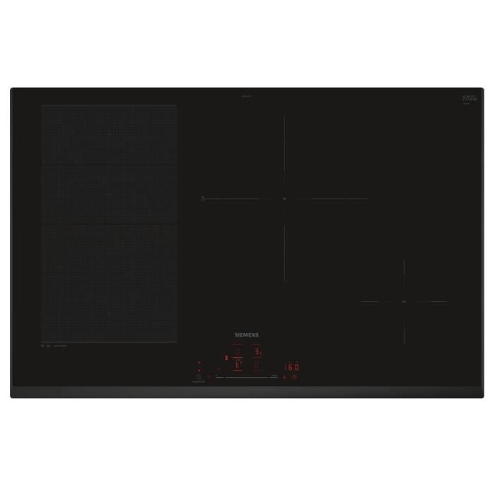 Siemens Table de cuisson induction 80cm 4 feux 7400w noir - EX851HEC1F
