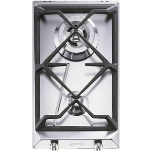 Smeg Srv532gh3 Plaque Acier Inoxydable Intégré 30 Cm Gaz 2 Zone(s)
