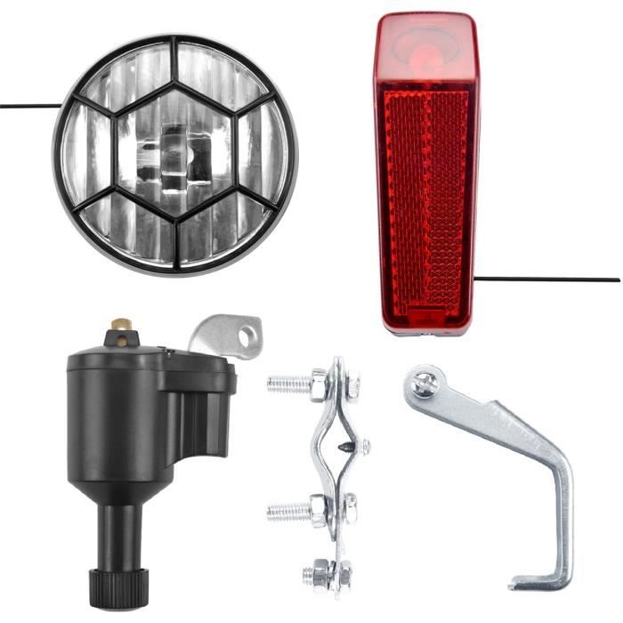 Dynamo De Vélo – 6V 3W – Noir – Alimentation Feu Avant/arrière