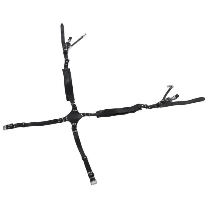 Harnais Appareil Photo En Cuir - Double Sangle Réglable - Anneau De Sécurité - Compatible Trépied 1/4" - Marron - 5